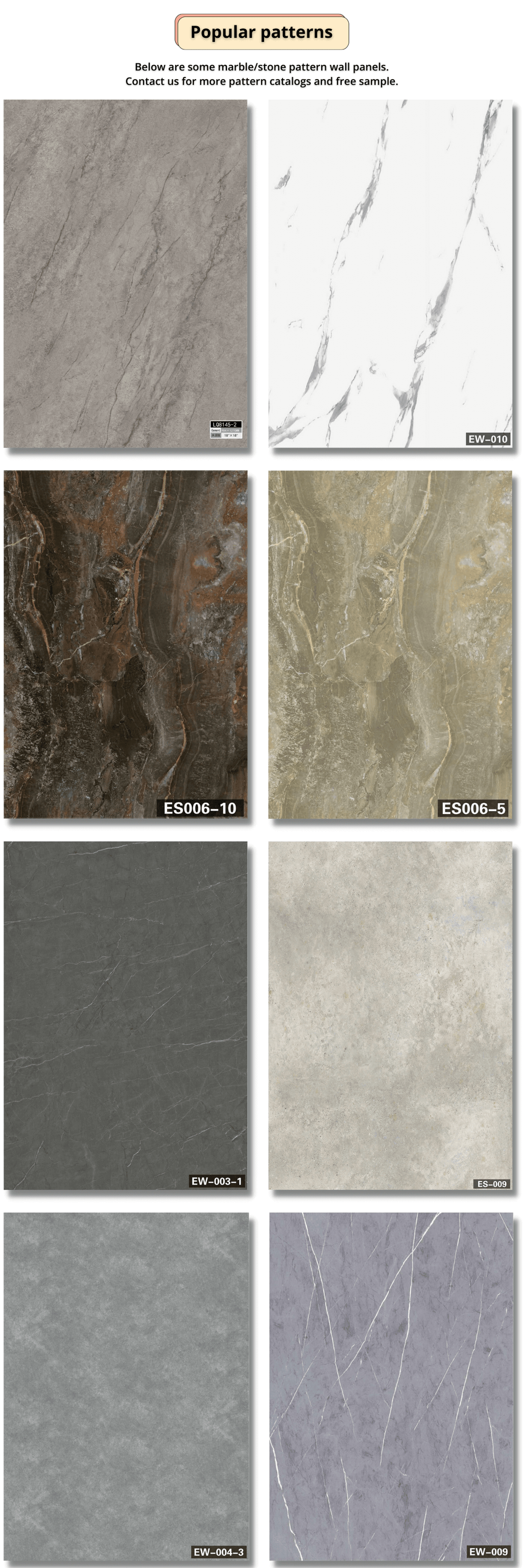 Waterproof Modern  Marble Inside Click Pvc Spc Flooring Panel