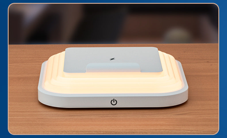 Multifunctional Storage15w Wireless Charging Bedroom Creative Eye Protection Sleeping Night Light Outdoor Night Market Stall Atmosphere Light