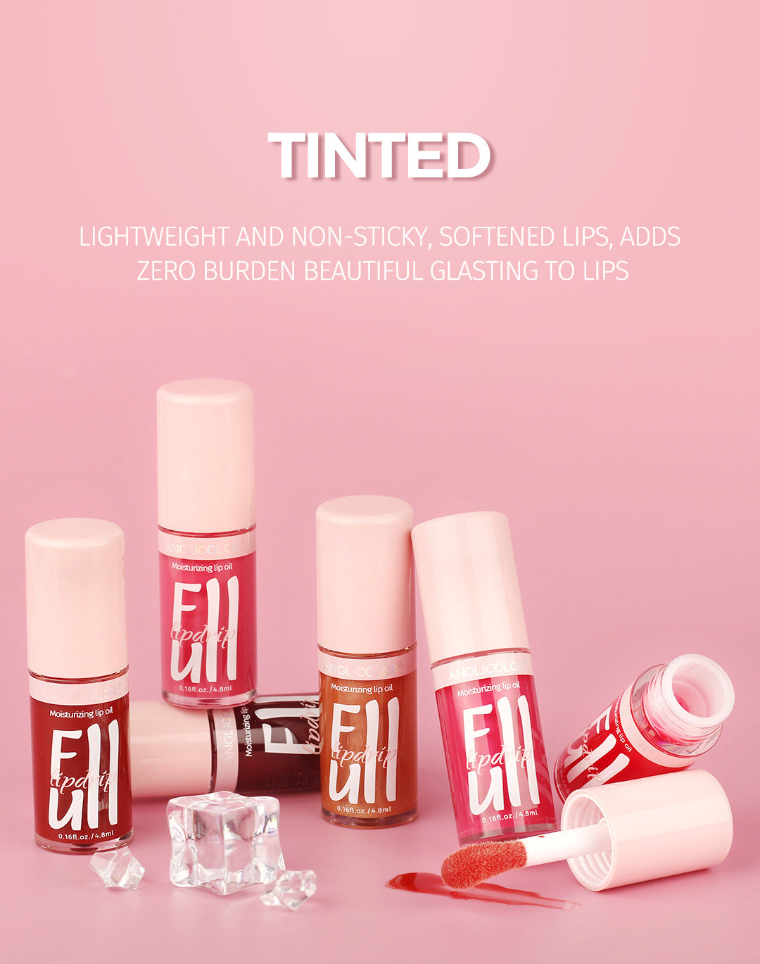 Anglicolor Temperature Changing Lip Oil Long-lasting Moisturizing Mirror Lip Gloss Plump Lips Color-changing Lip Glaze