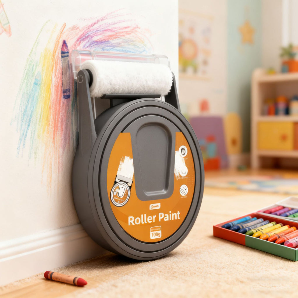 Small Roller Water-Based Latex Paint Wall Renovation Stain Removal Small Roller Brush White Latex Paint Graffiti Cover