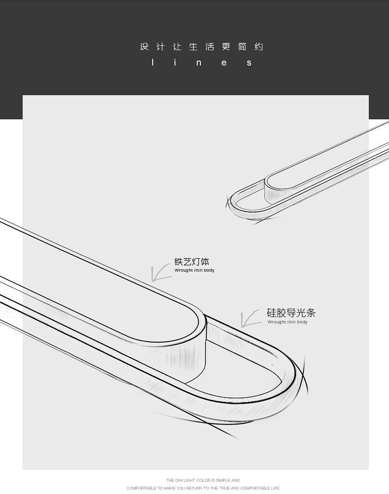 Simple and Modern led Ceiling Light Strip Shape Lamp for Training Room Classroom Gym Car Beauty Lighting Fixture