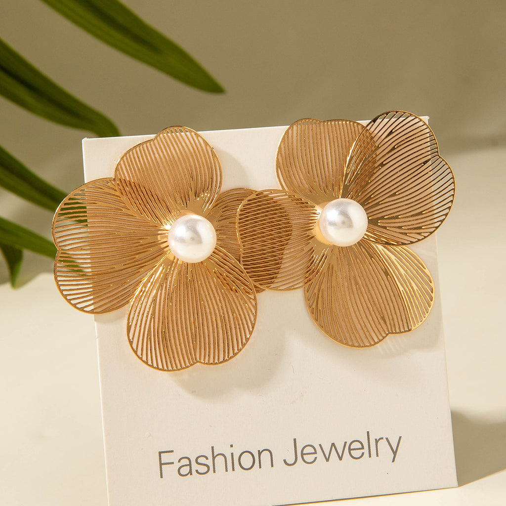 European and American Niche Ginkgo Leaf Tassel Necklace Design Sense Retro Pull-out Imitation Pearl Choker Jewelry choker