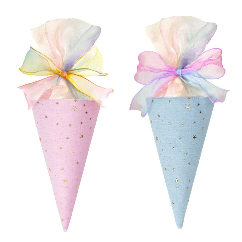Back-to-School Season Colorful Ice Cream Cone Children's Accessories Gift Bowknot Souvenir Girl Back-to-School Season Creative Gift