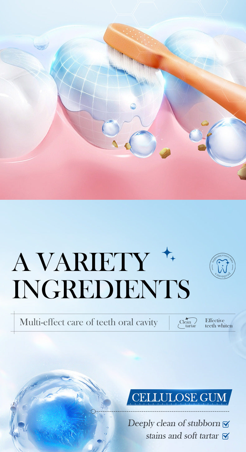 Full English Plant Fruit Probiotic Toothpaste SADOER Oral Whitening Teeth Gum Care Toothpaste  Wholesale