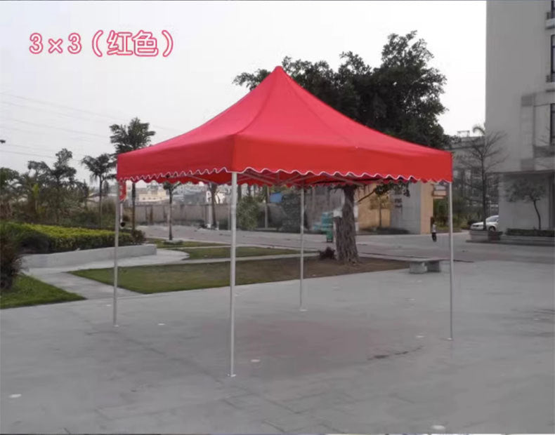Outdoor Stall Four-legged Umbrella Four-corner Sunshade Large Umbrella Rainproof Shelter Market Exhibition Stall Aluminum Alloy Four-corner Tent