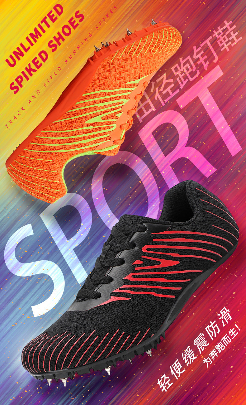 New Professional Track and Field Shoes for Men and Women, Students, Teenagers, Running, Standing Long Jump, Hurdles, High Jump, Spikes, Physical Education Shoes