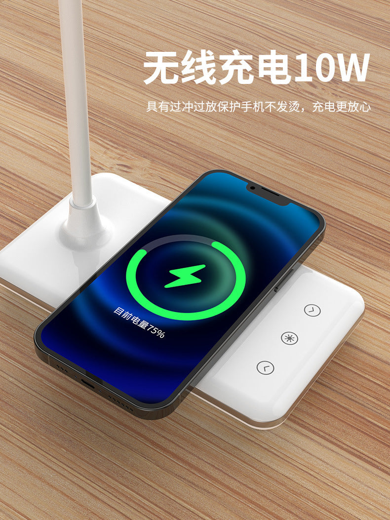 Wireless Charging Eye Protection Desk Lamp Folding Anti-Blue Light Touch Dimming LED Reading dormitory reading lamp student study