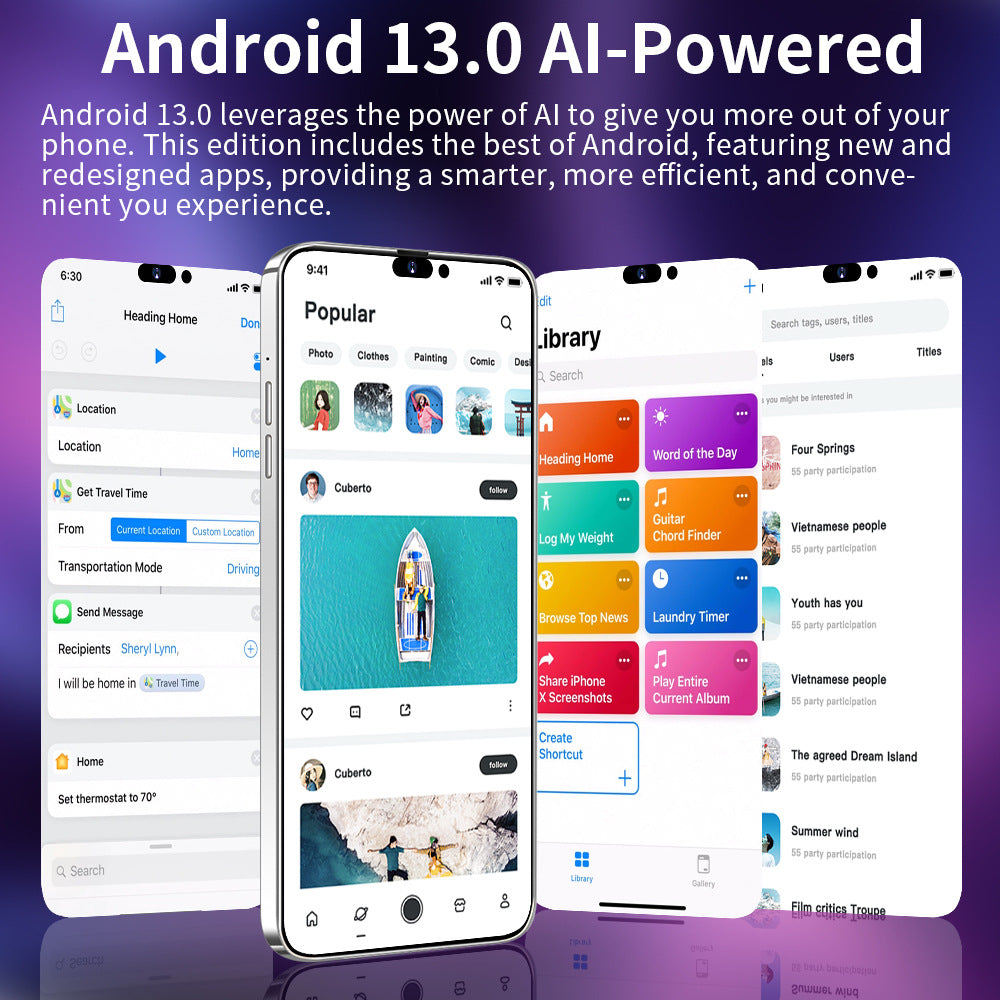 i15Promax Mobile Phone4G All Netcom6+128G Smartphone6.8Wholesale of High-Definition Large Screens