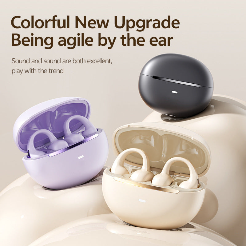 2025Popular M136Clip-on Bluetooth Earphones High Aesthetic Long Battery Life Non-in-ear Wireless Bluetooth Earphones