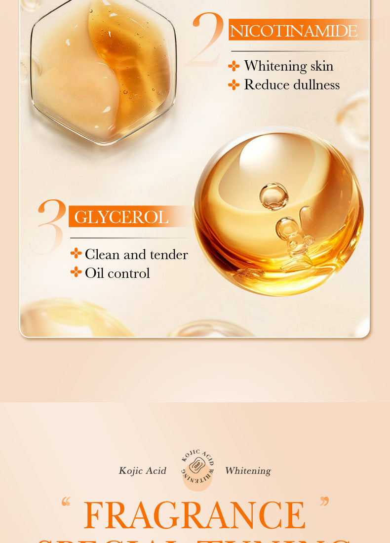 Full English Kojic Acid Whitening Soap100g SADOER Clean Bathing Facial Soap Handmade Soap  Wholesale