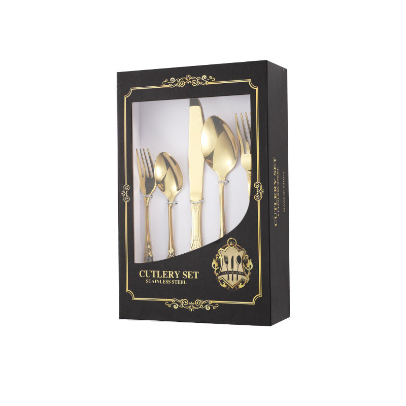 New Hot Selling Stainless Steel Royal Court Tableware Knife, Fork, Spoon40Set20Set of Steak Knives and Forks