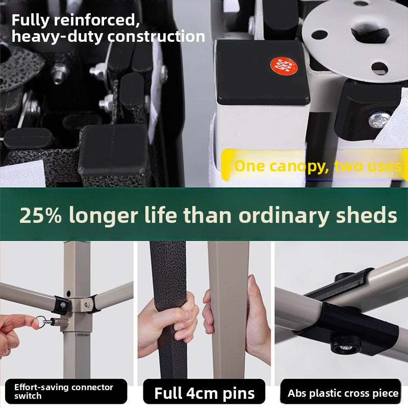 Four-Legged Umbrella Outdoor Sunshade Rain Shelter Tent Camouflage Outdoor Shelter Quality Expansion Folding Stall Umbrella Four-Corner Shelter