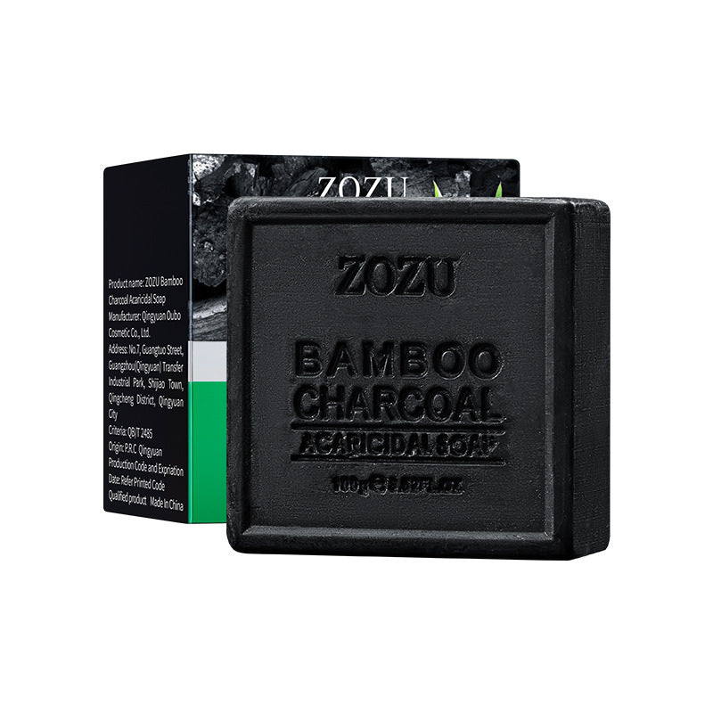 Bamboo Charcoal Soap100g ZOZU Cleansing, bathing, moisturizing essential oil soap  foreign trade wholesale