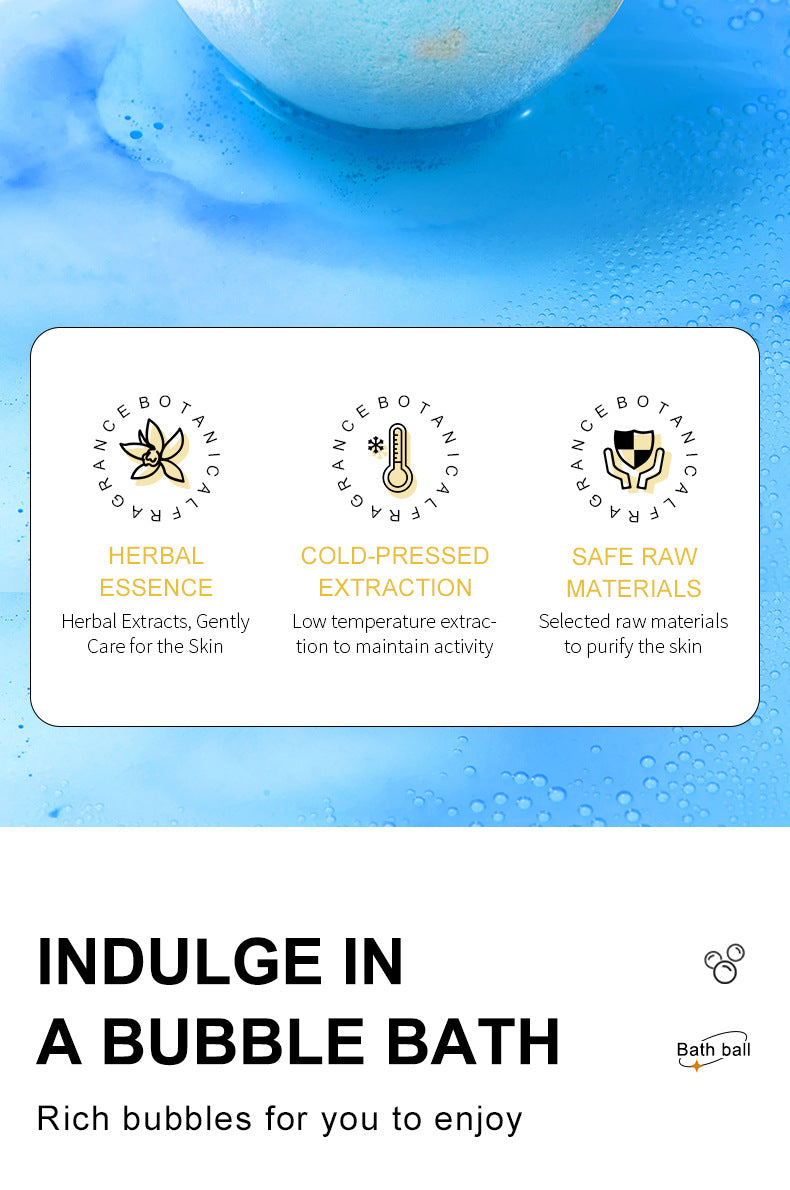 Full English Dried Flower Explosive Bath Salt Ball100gSADOER Clean Fragrance Bath Ball  Wholesale