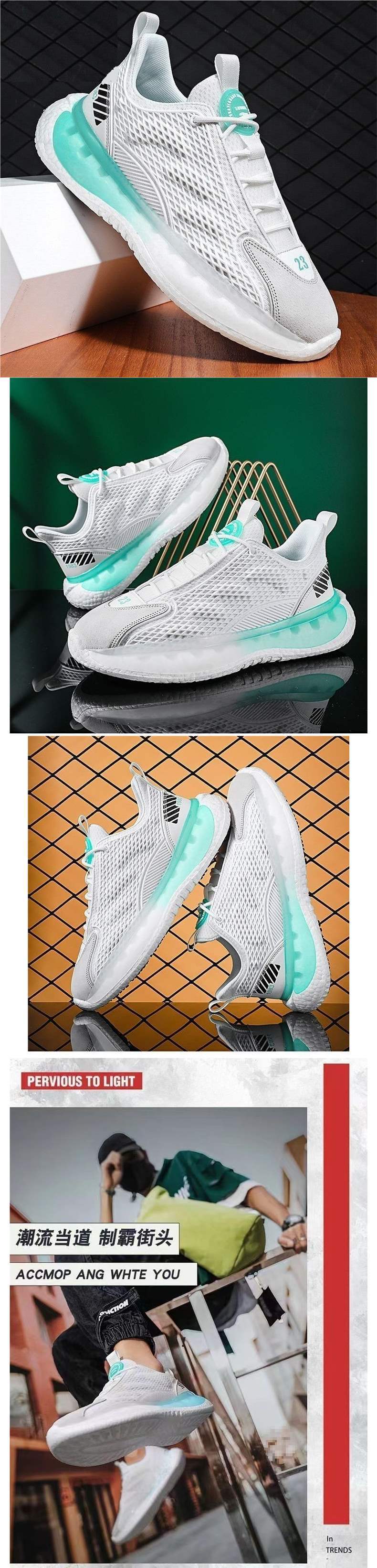 2025New Men's Running Shoes Versatile Low-top Casual Shoes Men's Sports Shoes Soft Sole Trendy Breathable Shoes