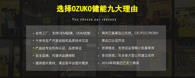 OZUKO Business Backpack Men's Commuting Large Capacity Computer Bag Travel Backpack High-end Waterproof School Bag