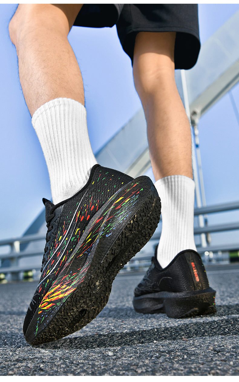 2025New Ultra-Light Shock-Absorbing Soft Sole Sports Shoes for Men and Women, Versatile, Wear-Resistant, Non-Slip, Racing Carbon Plate Running Shoes