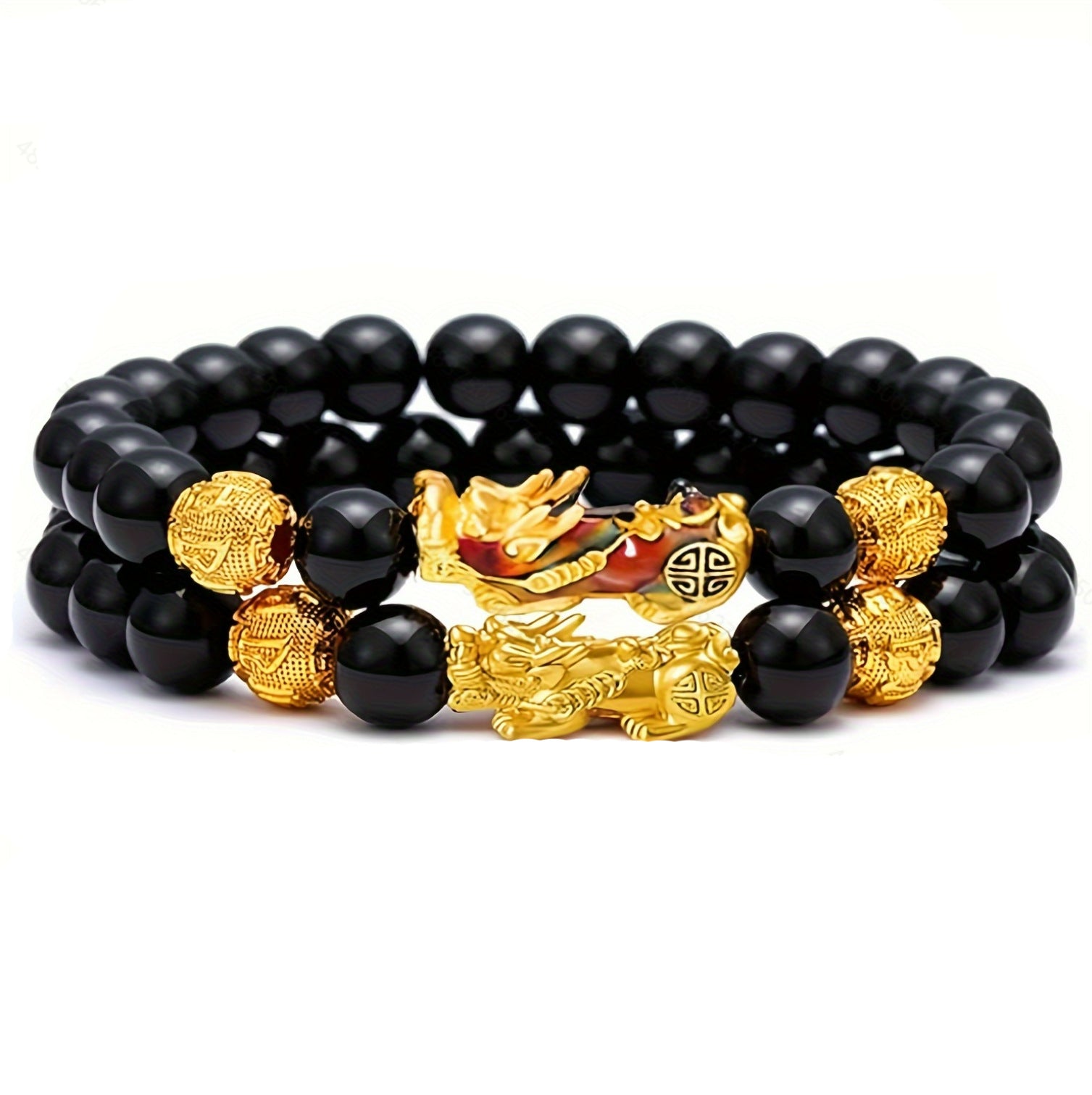 Hot-Selling Tiger Eye Stone Black Gallstone Bracelet Unisex Silver Bracelet Manufacturer Direct Wholesale