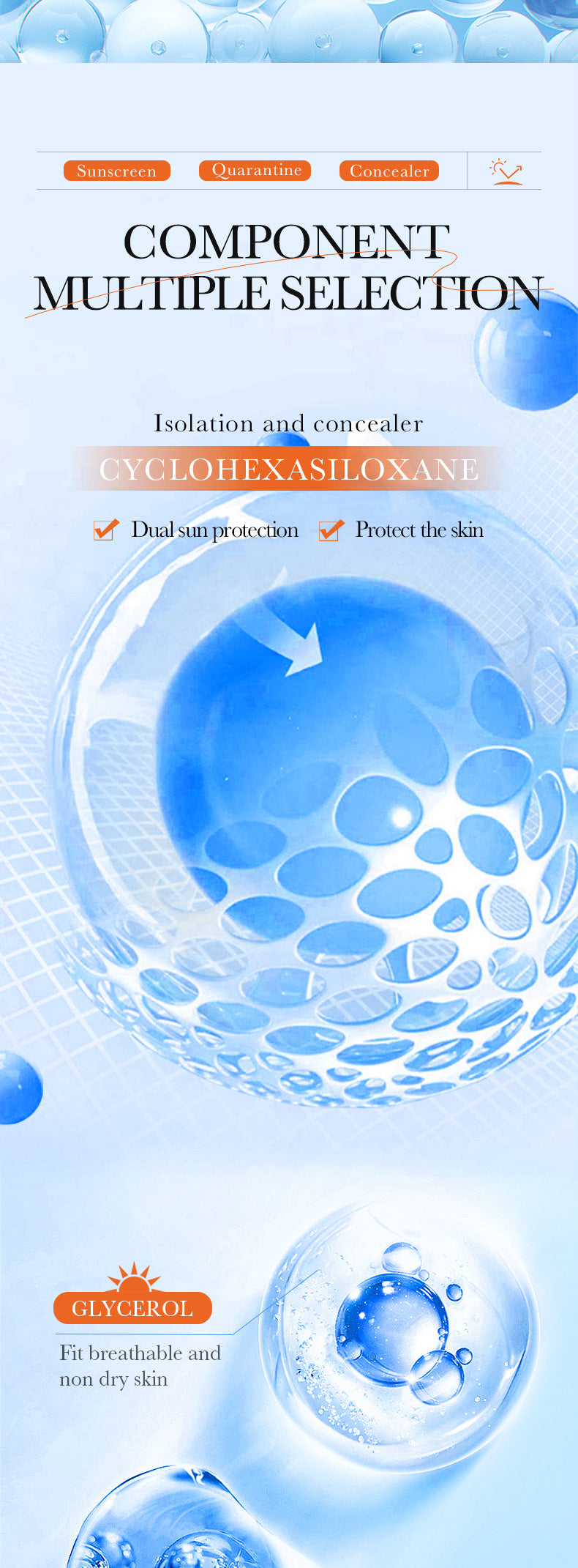 Cross-border Sunscreen30g SPF30+Sunscreen Isolation Cream UV Protection Concealer Sunscreen Cream Wholesale from Foreign Trade Manufacturer