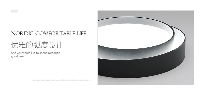 Nordic Bedroom Lamp Round Modern Simple Room Lamp Creative Living Room Lamp Home Elegant Iron Art led Ceiling Lamp