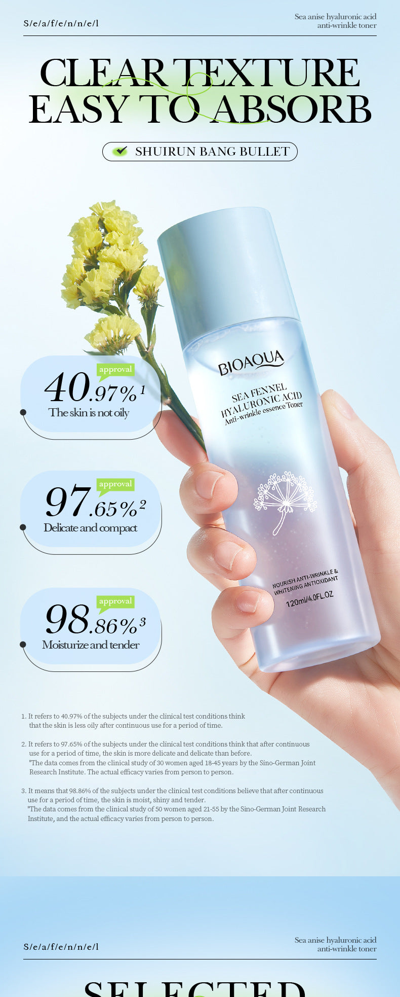 Sea Fennel Hyaluronic Acid Skin Care Set  BIOAOUA Moisturizing Five-Piece Set Cross-Border Wholesale