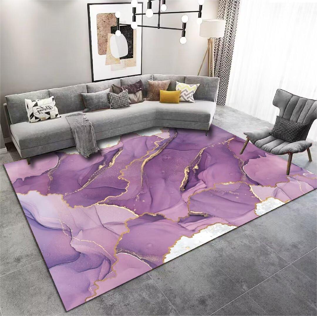 Crystal Velvet Carpet Light Luxury Home Bedroom Non-Slip Wear-Resistant Bedside Blanket Living Room Dirty-Resistant Easy to Care Sofa Coffee Table Blanket