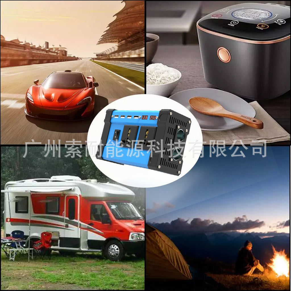 E-commerce12V Turn110V 220V Vehicle Inverter 4USB Dual Voltage Display car inverter