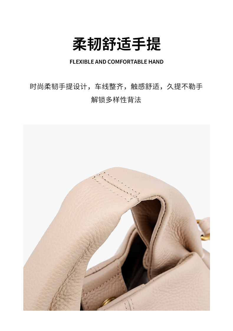 European and American Style Boling En Cloud Bag Lychee Pattern Light Luxury Crossbody Shoulder Dumpling Bag New Women's Underarm Handbag Trendy