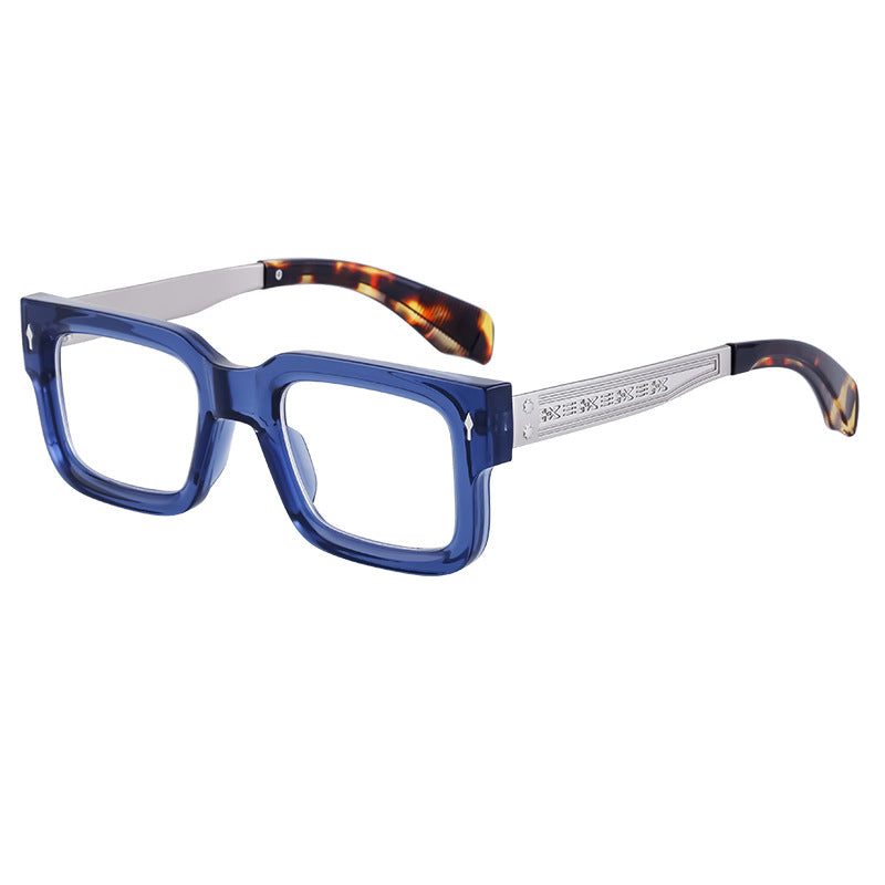 Fashion Square Frame Non-Prescription Glasses for Men, Can Be Fitted with Prescription Lenses, Optical Frame, Small Frame Glasses, Hot Sale