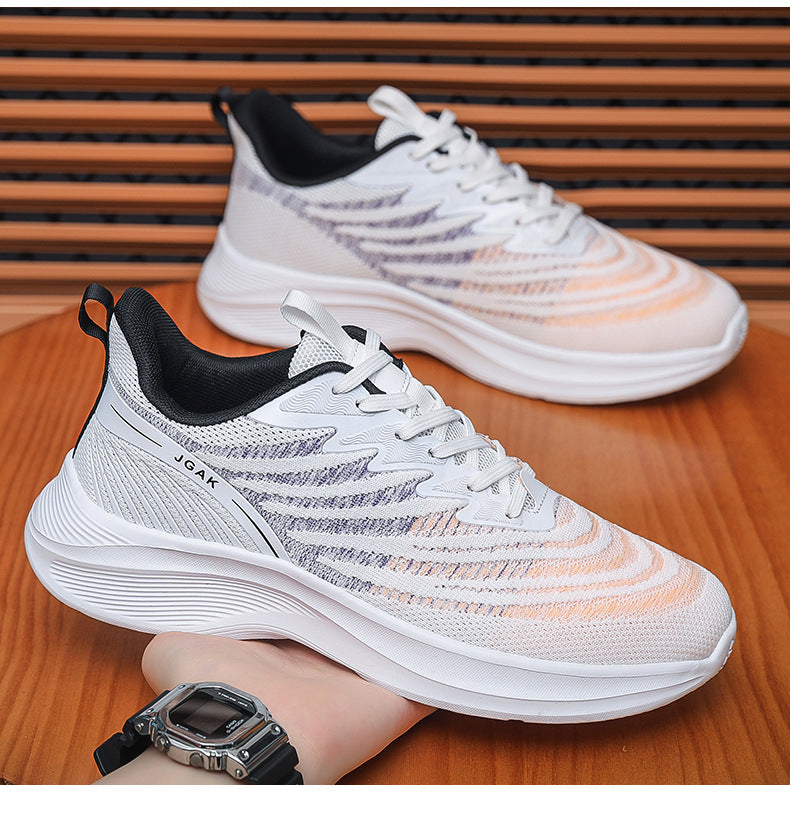 2025Foreign Trade New Fashion Sports Casual Shoes Breathable Mesh Men's Shoes Lightweight Non-Slip Wear-Resistant Running Shoes