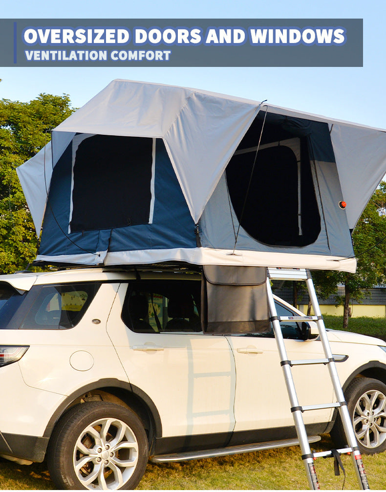 Self-Driving Tour Car Tent Outdoor Camping Black Mountaineering Windproof Waterproof Portable Inflatable Rooftop Off-Road