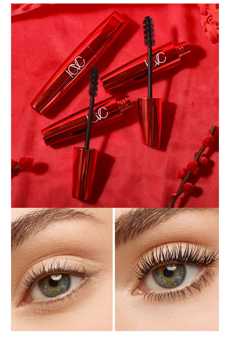 European Beauty Makeup Volumizing Curling Mascara Large Brush Head Dense Lengthening Waterproof Smudge-proof Mascara Makeup