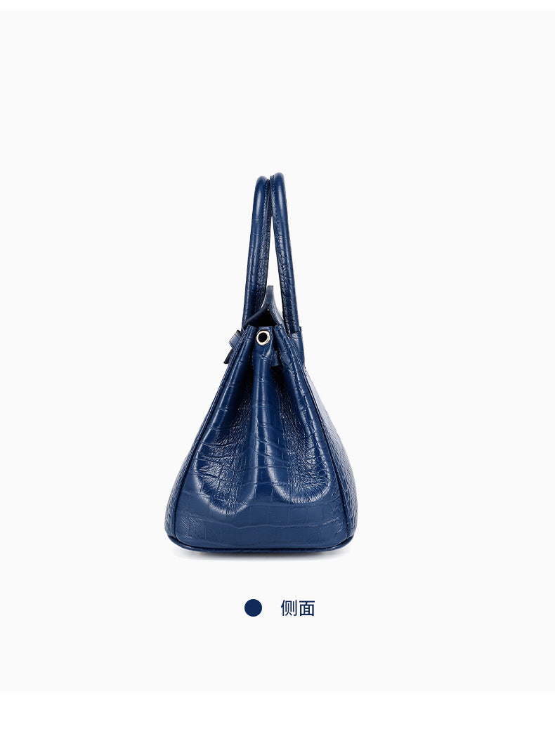 European and American New Style Platinum Bag Women Genuine Leather Handbag Fashion Women's Bag Crossbody Bag Niche Versatile Shoulder Bag Large Capacity