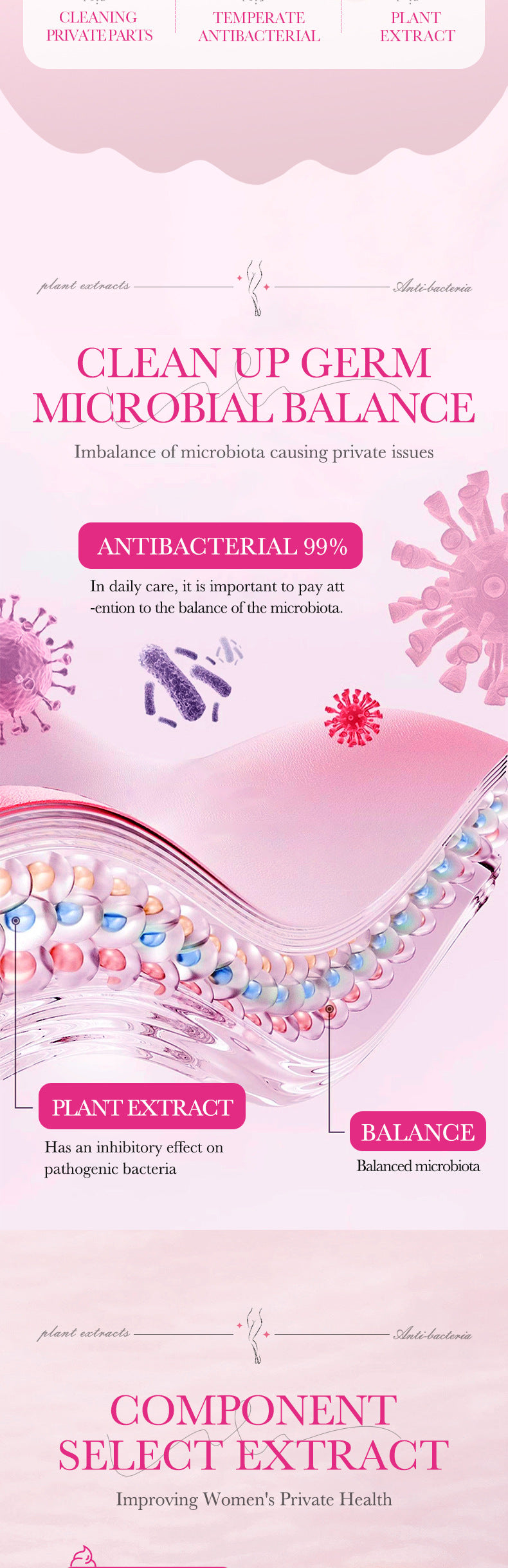 Women's Personal Care Bubble Mousse SADOER Antibacterial, gentle cleaning, non-irritating, cross-border foreign trade wholesale