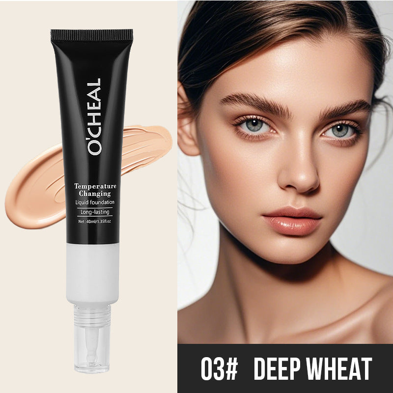 Color-Changing Foundation40ml Wheat Color Acne Scar Dark Circles Concealer Coverage Bare Skin Foundation Cream Version
