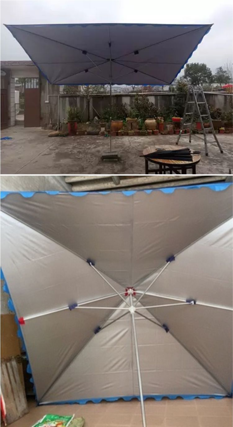 Sunshade Umbrella Shop Storefront Inclined Umbrella Outdoor Stall Large Umbrella Courtyard Folding Thickened Sunshade Canopy Large Long Umbrella