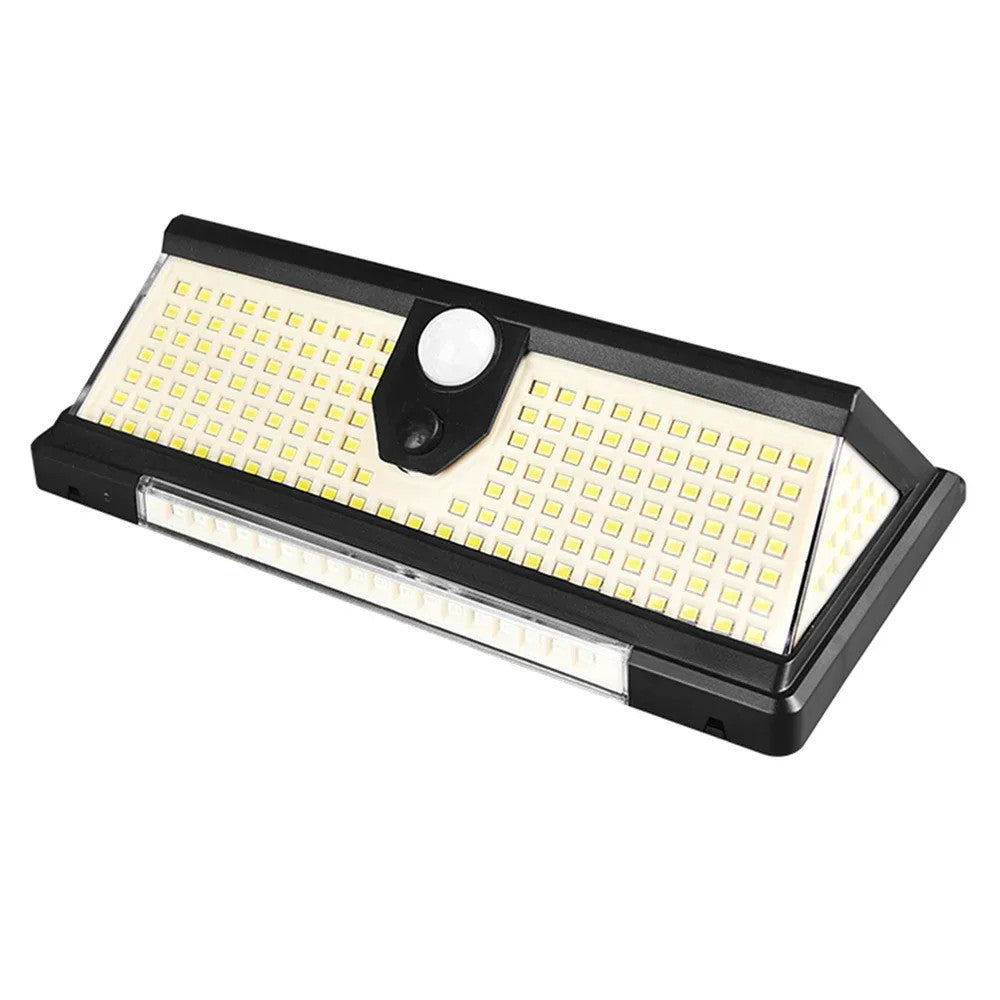 New solar light outdoor wall lamp190LED Human Body Sensor Garden Light Three-Sided Emitting Small Street Light with Colorful Lights