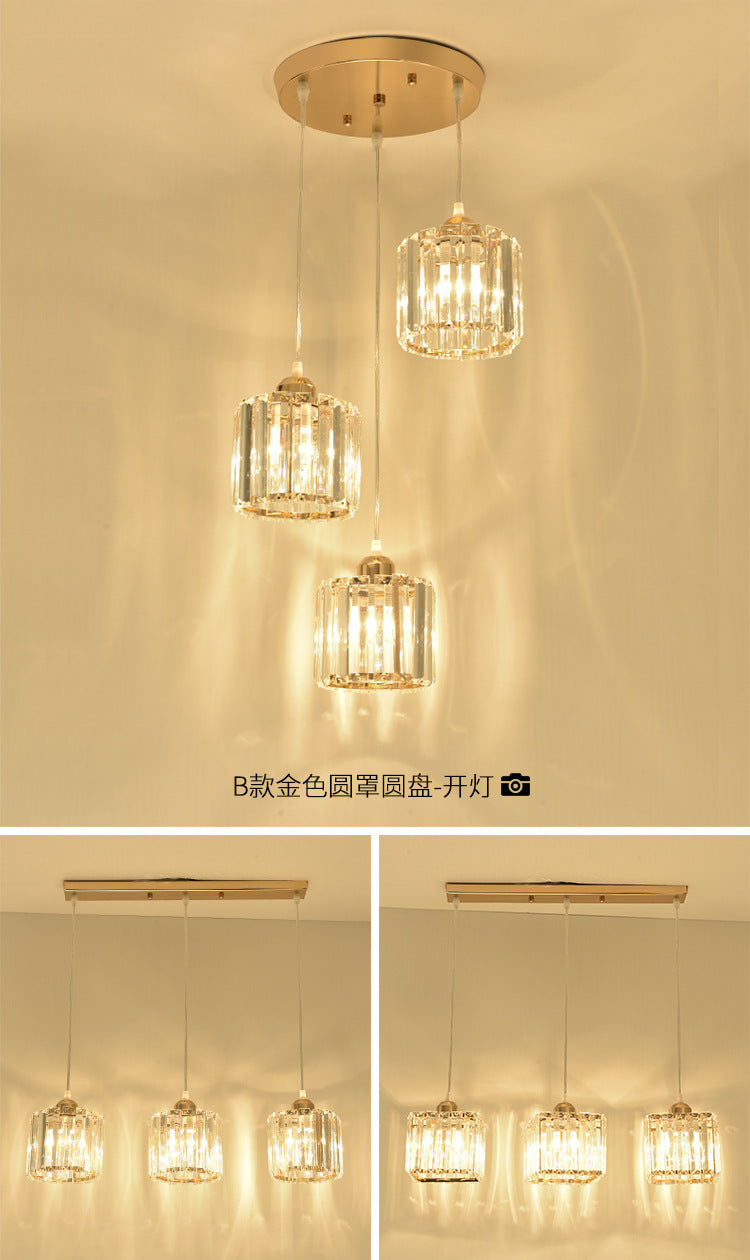 Restaurant Pendant Light Three-Head Modern Minimalist Bar Creative Dining Table Bedroom Unique Living Room Dining Room Grand Nordic Lighting