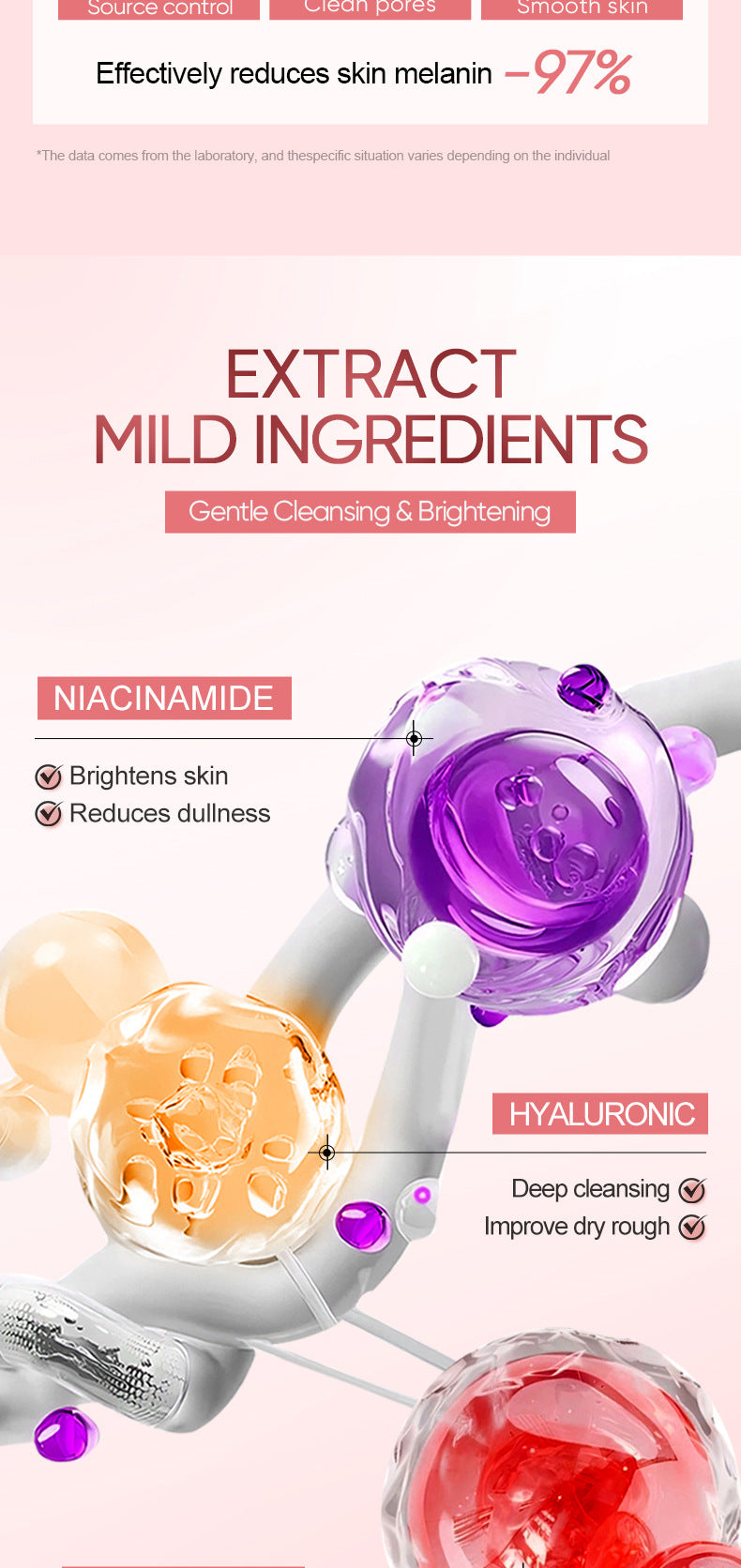 Niacinamide Skin Rejuvenating Facial Cleanser BIOAOUA Hydrating Deep Cleansing Facial Cleanser Cross-Border Foreign Trade Wholesale