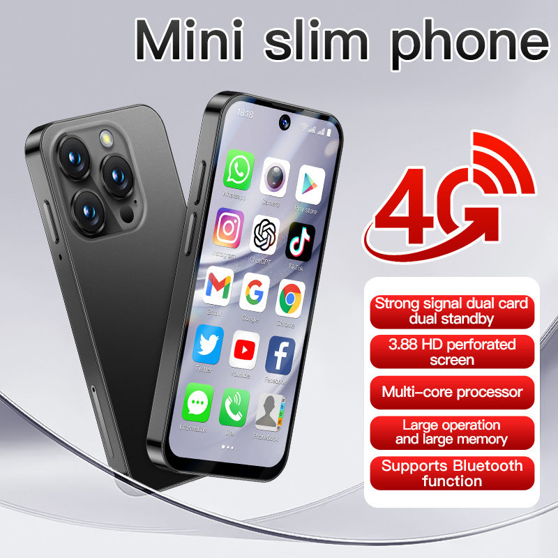 XS19pro Mini Phone Compact Quad-Core Perforated Screen3.88inch Android smartphone foreign language