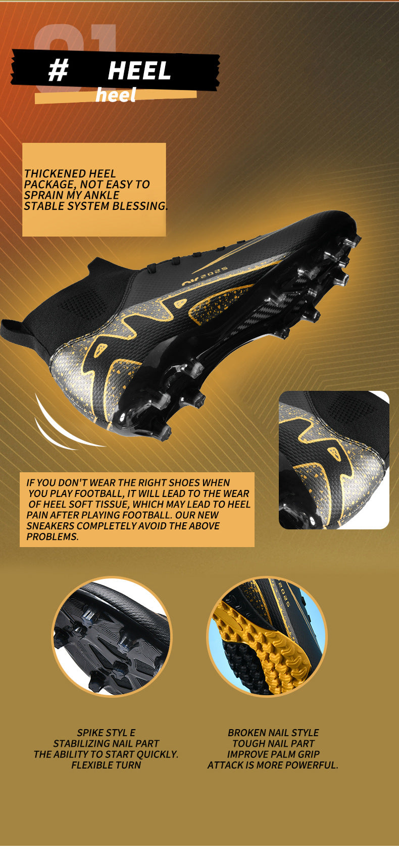 Assassin15Men's Football Shoes for Primary and Secondary School Students and Teenagers AG Spike tf Broken Nail Adult Competition Training Shoes