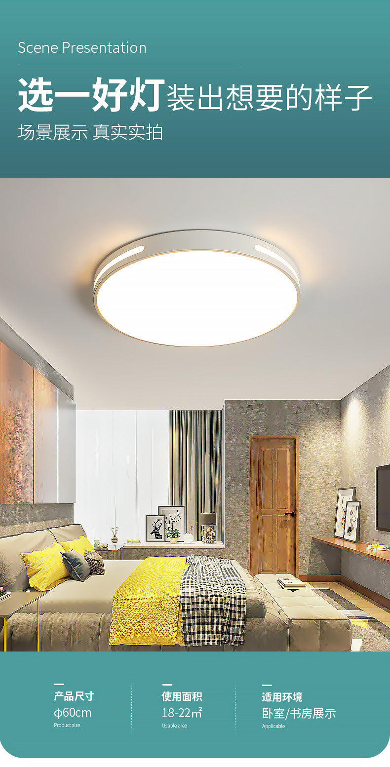 Ceiling Lamp led Bedroom Light Round Modern Minimalist Room Light Creative Iron Art Living Room Light Home Atmosphere Wholesale