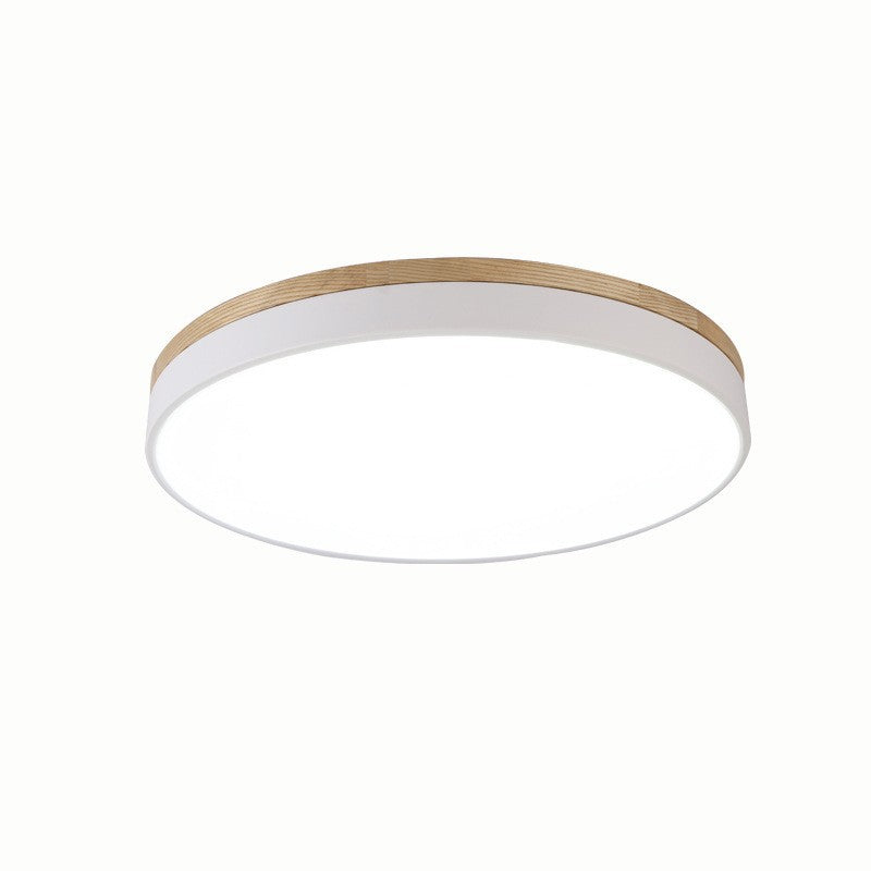 Nordic Solid Wood Macaron Ceiling Light led Round Iron Art Bedroom Lamp Living Room Lamp Home Decor