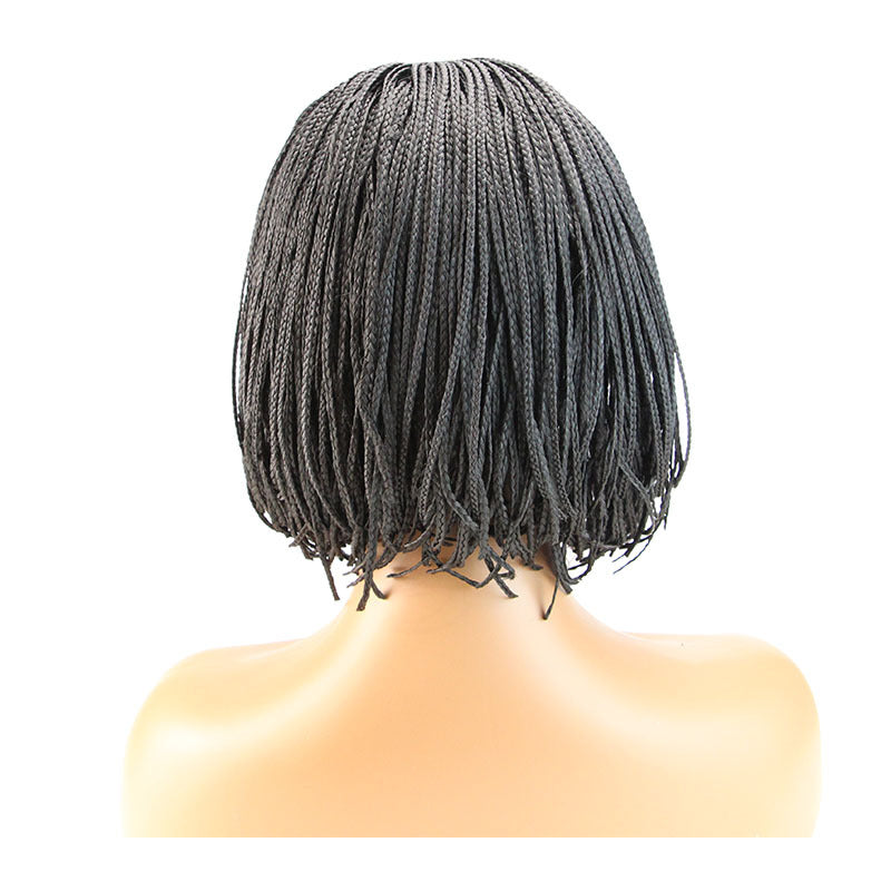 Processed Fashion Braided Wig European and American Style Women's Small Curly Synthetic Hair Cap African Dreadlocks COS Short Hair Wholesale
