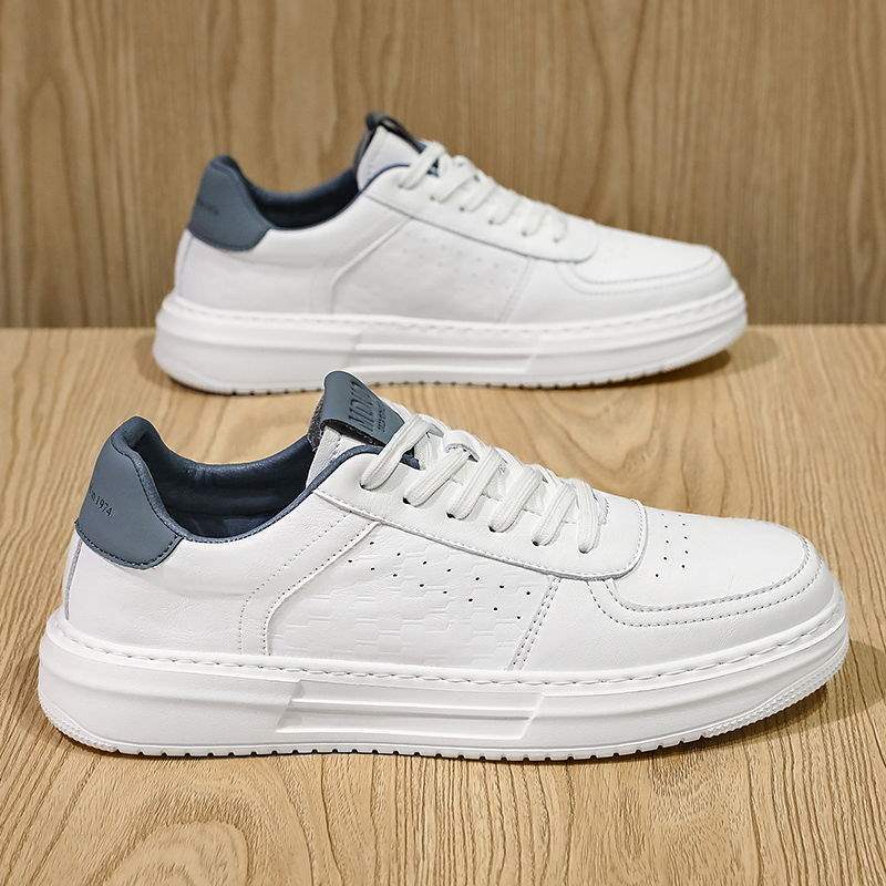 Men's Shoes2025New Summer Breathable Men's Work Height-Increasing Leather Shoes Sports Casual Versatile Thick-Soled Sneakers
