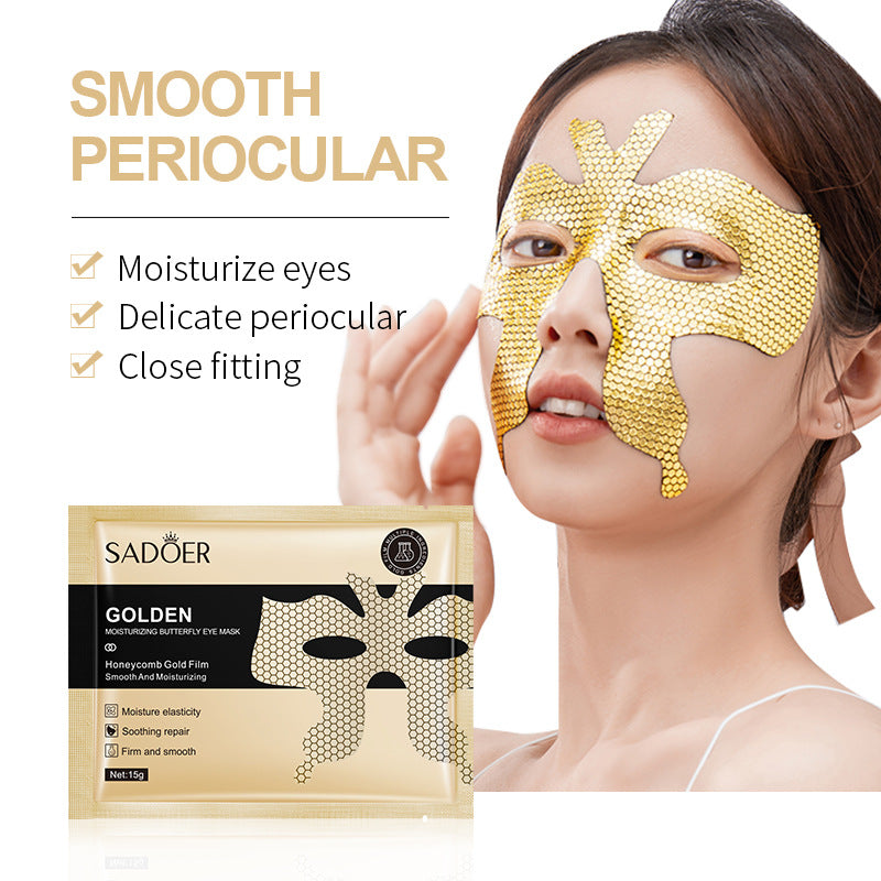 Gold Butterfly Eye Mask SADOER Eyes mask15g Moisturizing and Nourishing Tablets for Cross-Border Wholesale