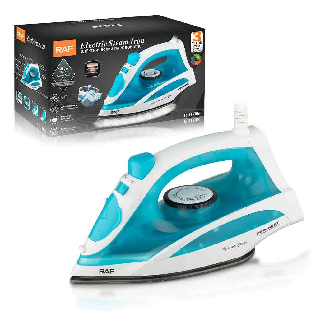 RAF European Standard Electric Iron Steam Household Electric Iron Handheld Portable Ironing Machine Multi-Function Three-Speed