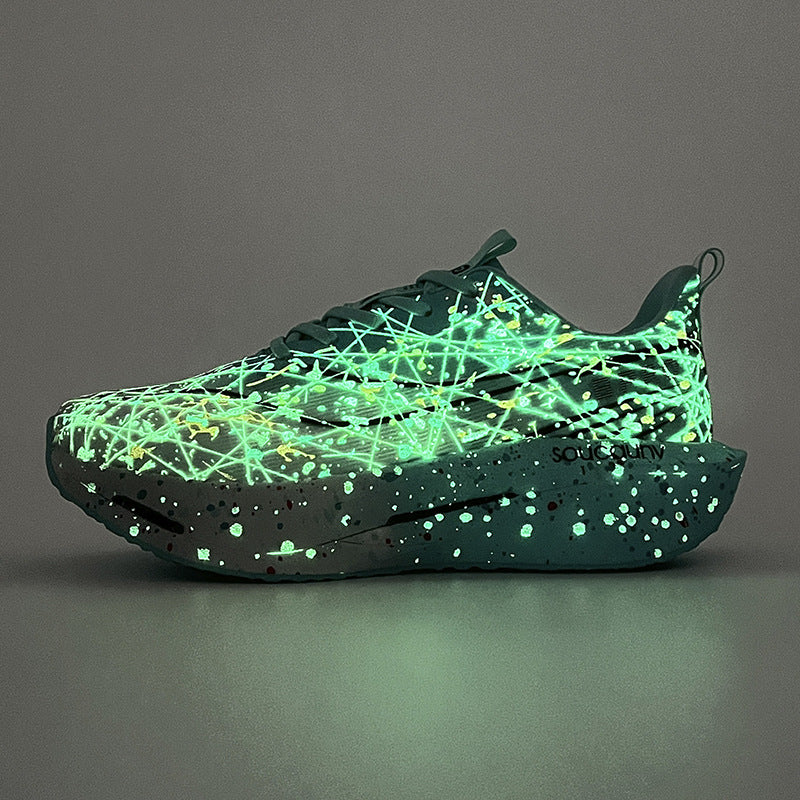 Parent-Child Cool Luminous Running Shoes Casual Fashion Men's Shoes Breathable Mesh Lightweight Comfortable Cushioned Wear-Resistant Sports Shoes