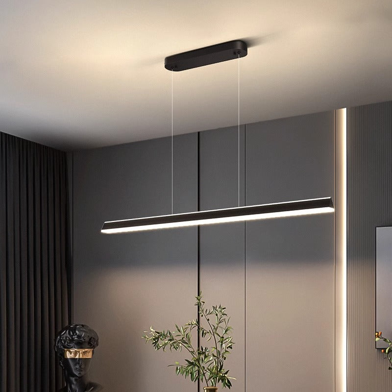 Modern Minimalist Creative Long Dining Table Minimalist Bar Counter Linear Restaurant Pendant Light Dining Room Zhongshan Lighting New Model