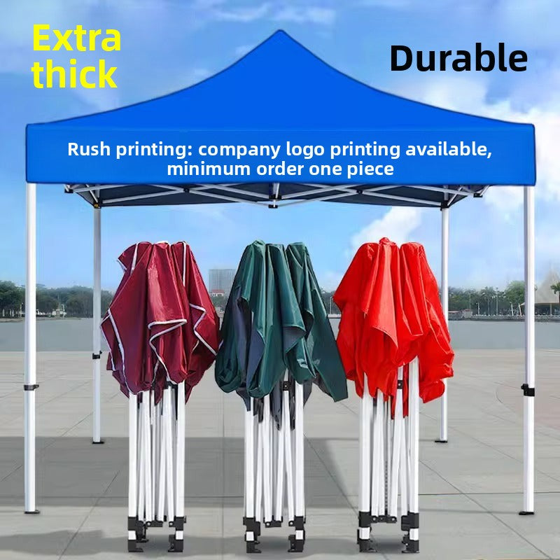 Outdoor Tent Advertising Retractable Folding Sunshade Large Umbrella Four-legged Umbrella Canopy Parking Rainproof Shelter Four-corner Stall Use